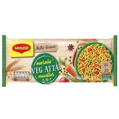 Maggi Nutri-Licious Masala Veg Atta Noodles (Pack of 4) 290g
